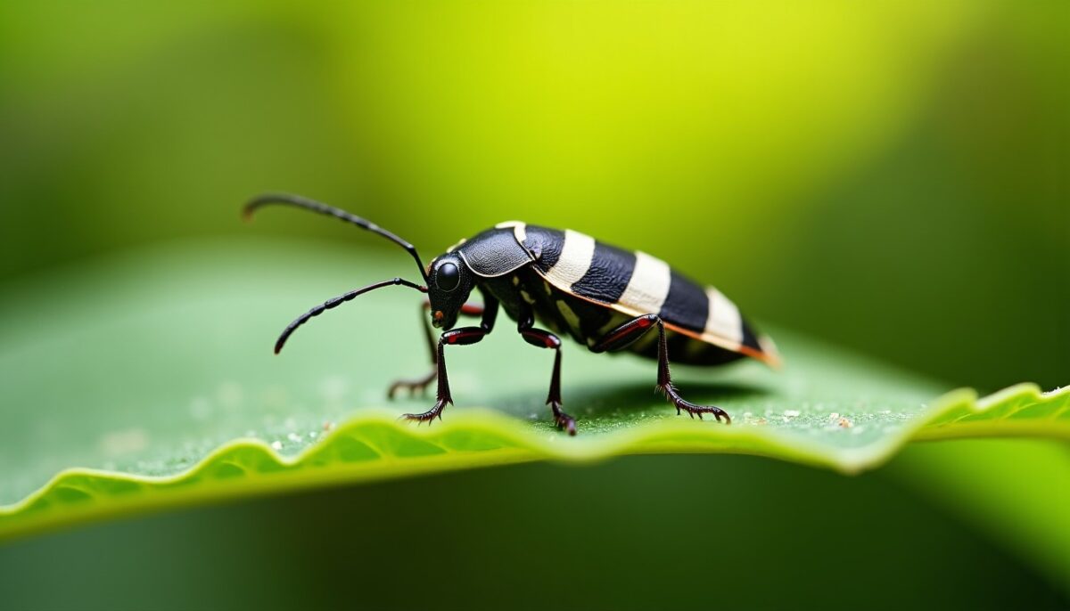 Cafard de jardin noir et blanc : comment le reconnaître et astuces pour le gérer efficacement